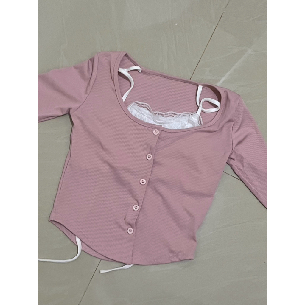 Preloved crop top coquette