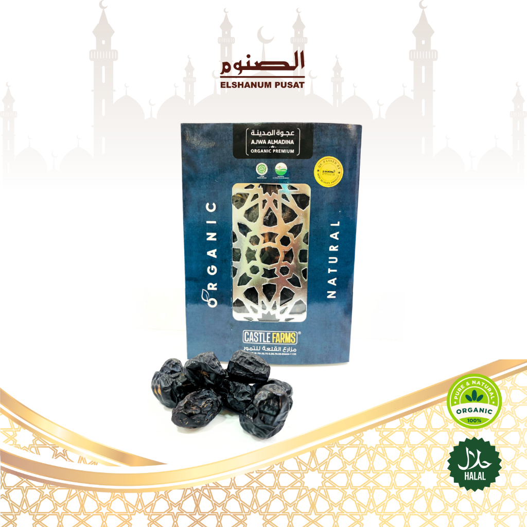 

Ajwa Castle Farms 1kg kurma Ajwa Castle Kurma Ajwa Organik Jumbo / Elshanum