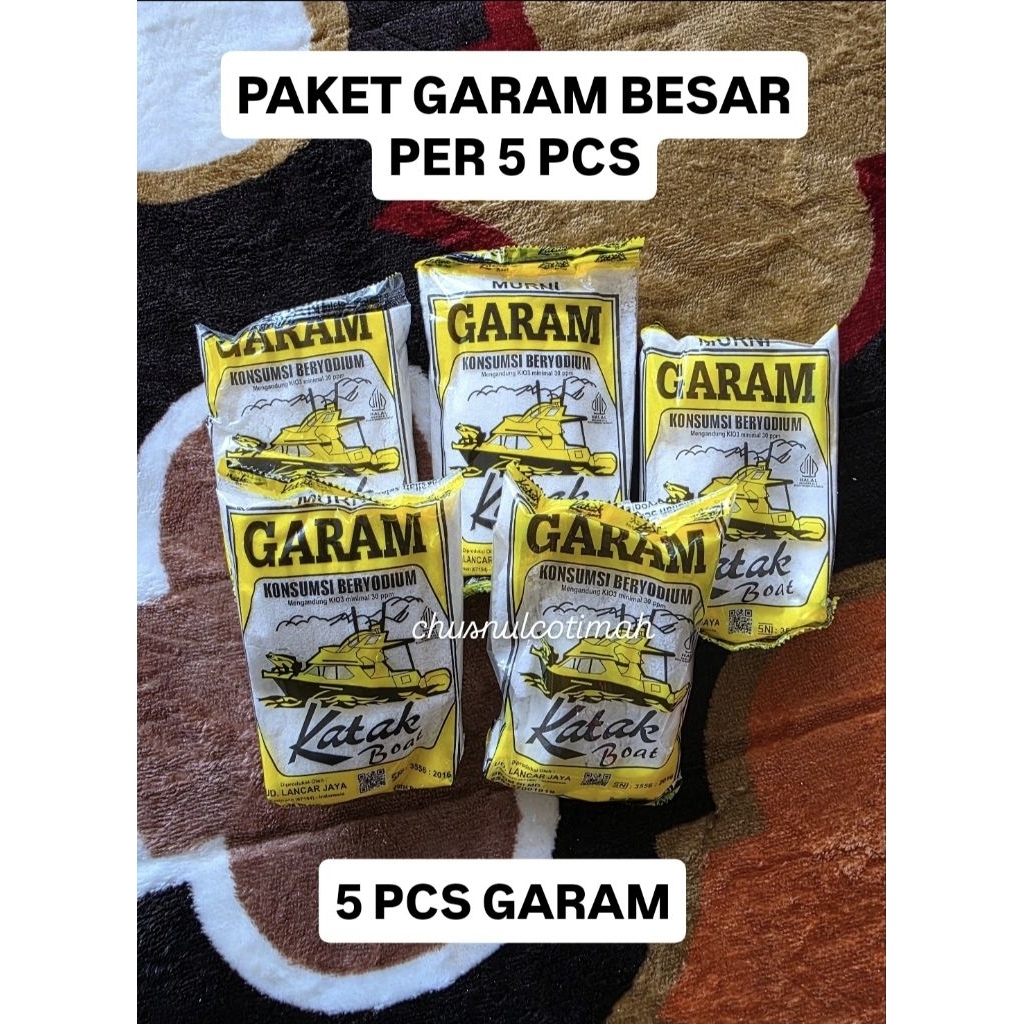 

[5pcs] Garam Besar 200gr / Garam Dapur Murni cap Katak Keruk 200gram per 5pcs