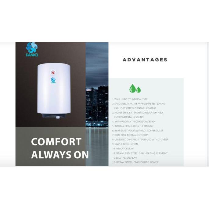 Danko Water Heater electric Danko 50 Liter DA-50ES water heater listrik DA 50 ES