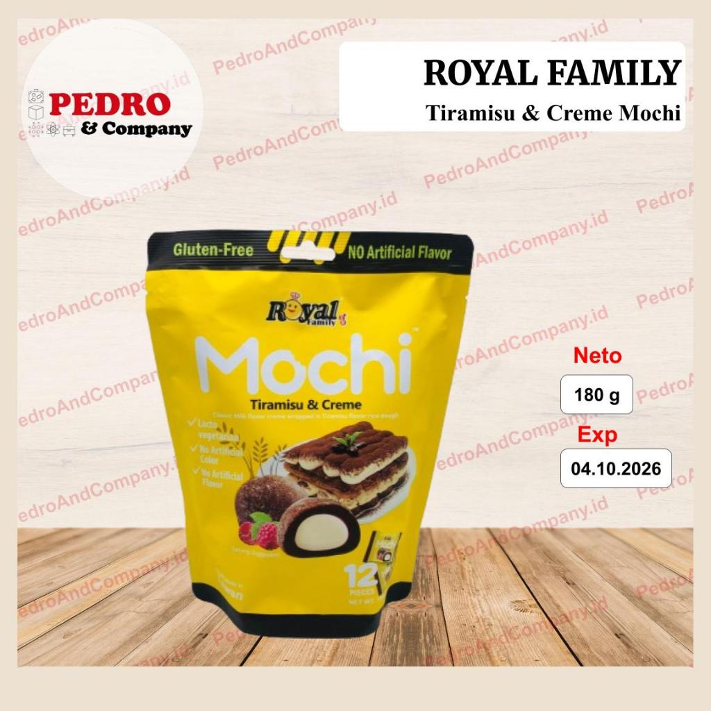 

Royal Family Mochi rasa Tiramisu & Creme 160 gram Moci rasa tiramisu dan krim