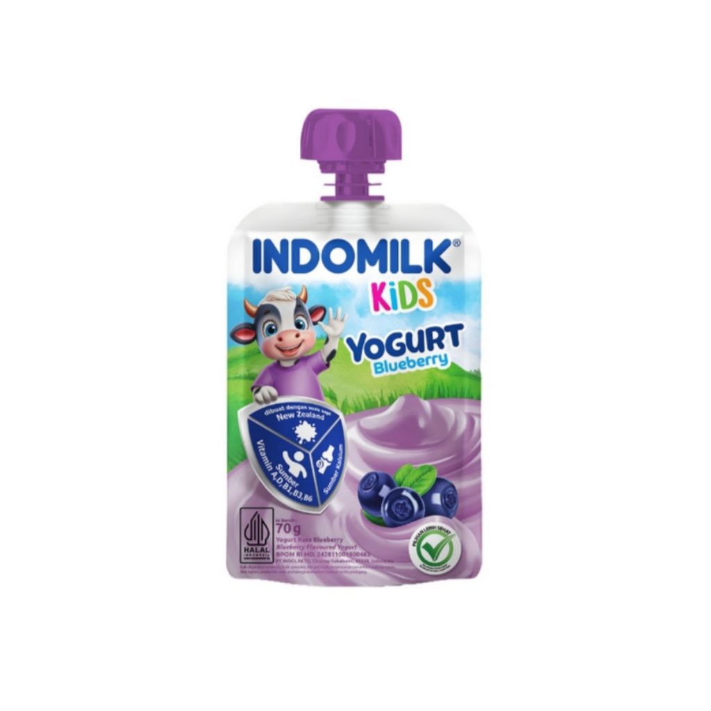 

[ 3 Pcs ] Indomilk Kids Yogurt 70gr / Bluberi / Stroberi / Banana Berries