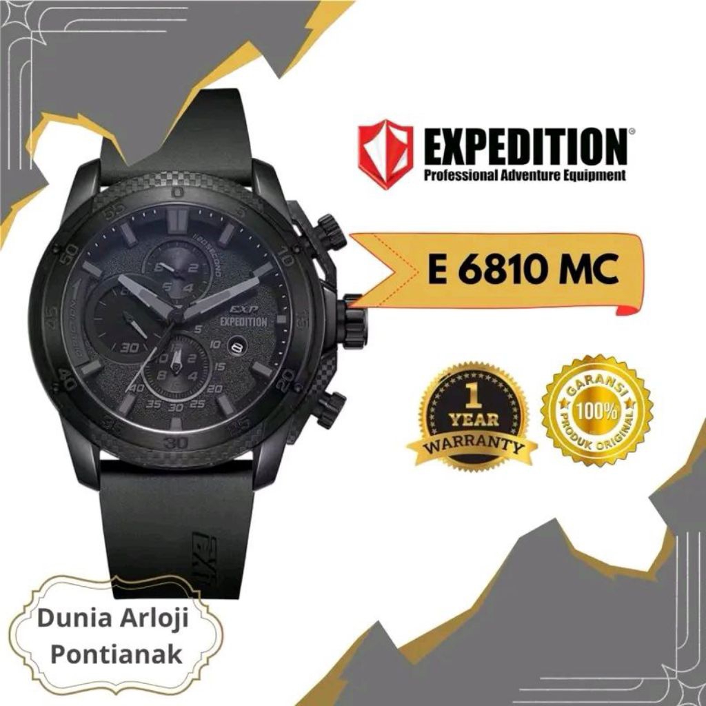 [ Dunia Arloji Pontianak ] Jam Tangan Expedition Original  Seri E 6810 MC Jam Tangan Cowok Karet Mew