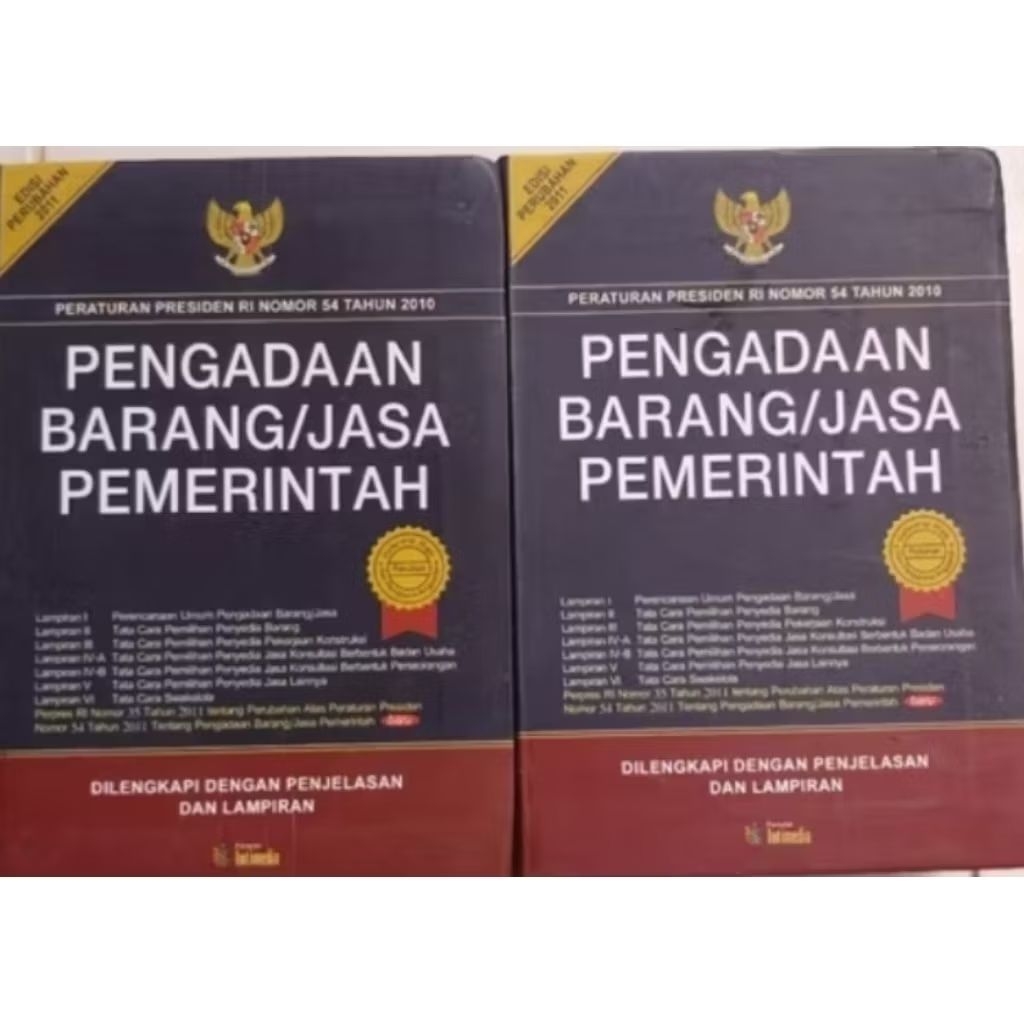 BUKU PENGADAAN BARANG/JASA PEMERINTAH (BEKAS ORIGINAL)