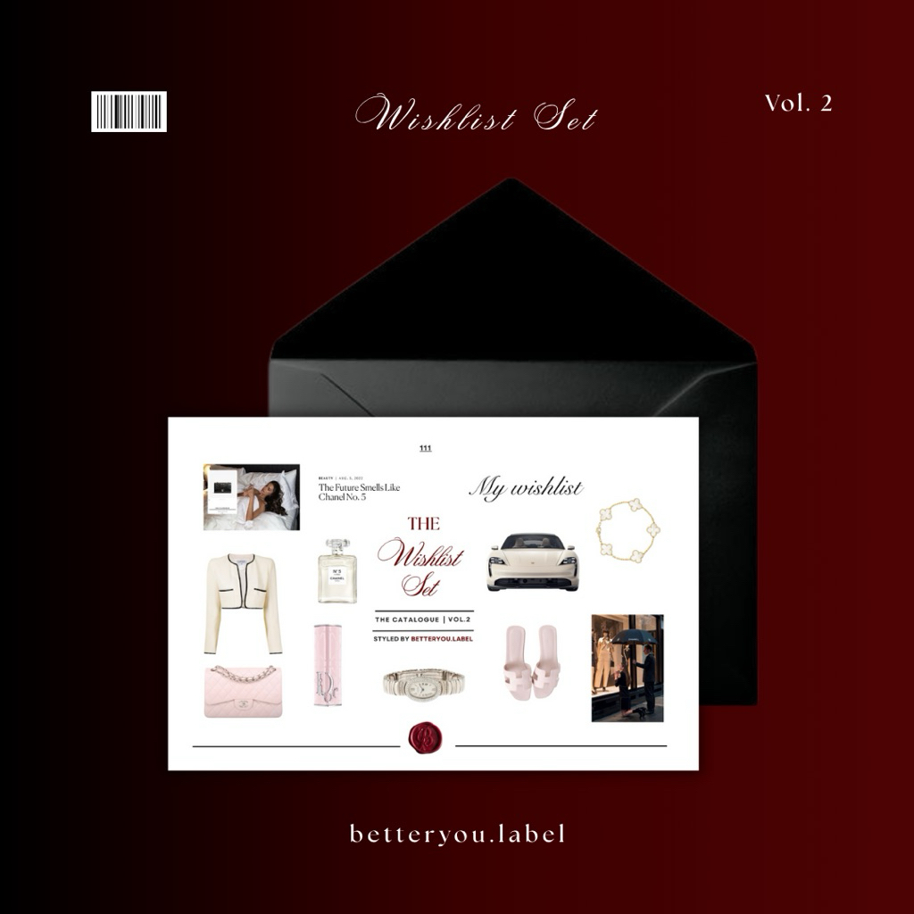 

Premium aesthetic 3D Sticker/Stiker “Wishlist Set” Vol. 2