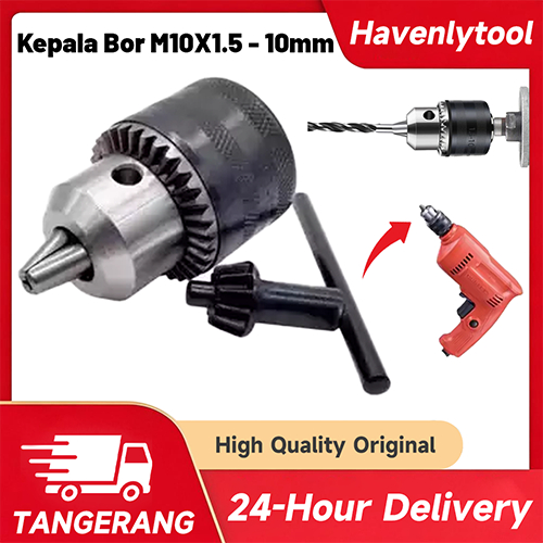 Havenlytool M10x1.5 Diameter Kepala Bor / 10mm Ubah Gerinda Jadi Bor / Untuk Gerinda Tangan / Chuck 