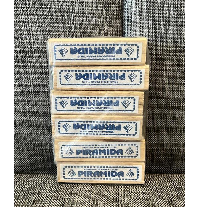 

Penghapus Kayu Papan Tulis Kapur Merk Piramida Isi 12 Pcs