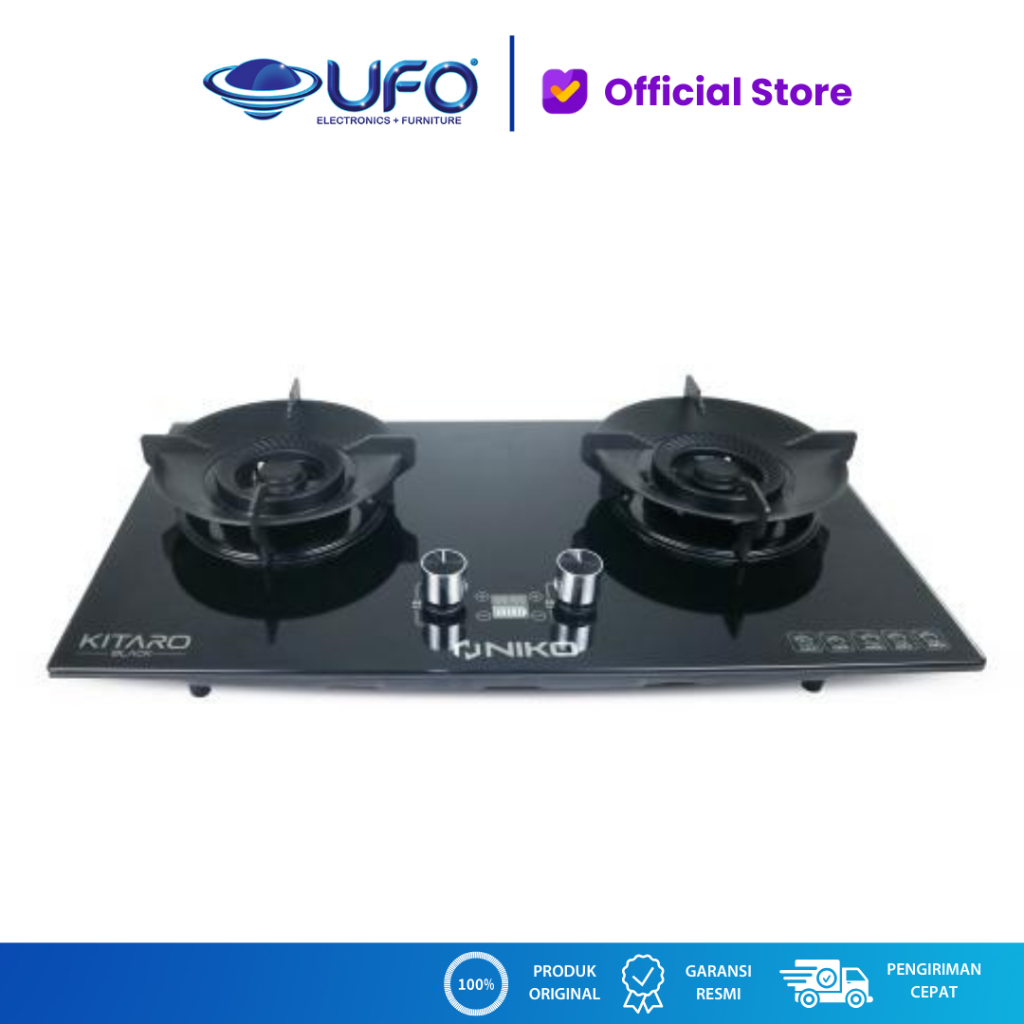 NIKO KOMPOR GAS TANAM KITARO BLACK 2 TUNGKU