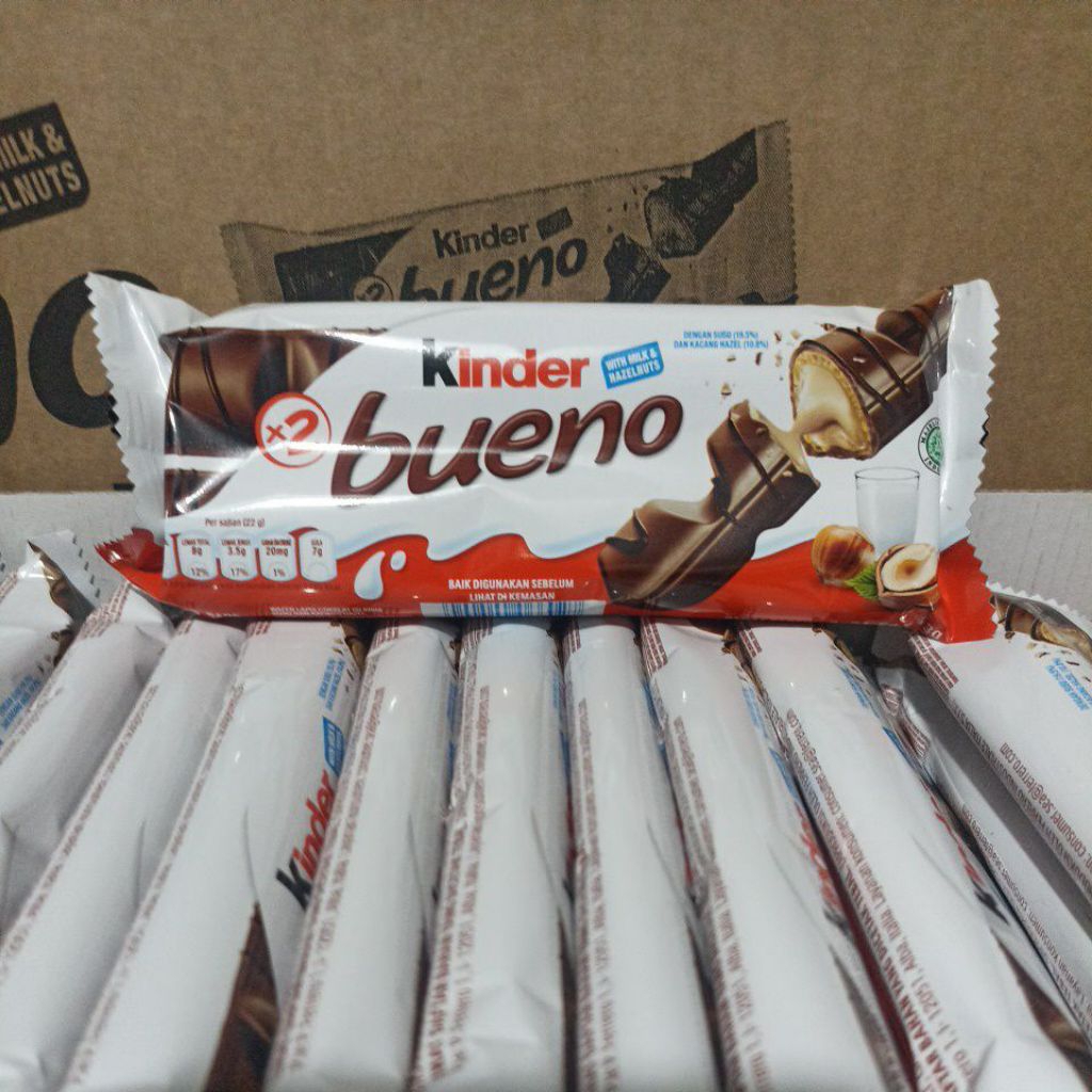 

kinder bueno 1 ctn isi 30 pcs.. saleeee besar. ed September 2025
