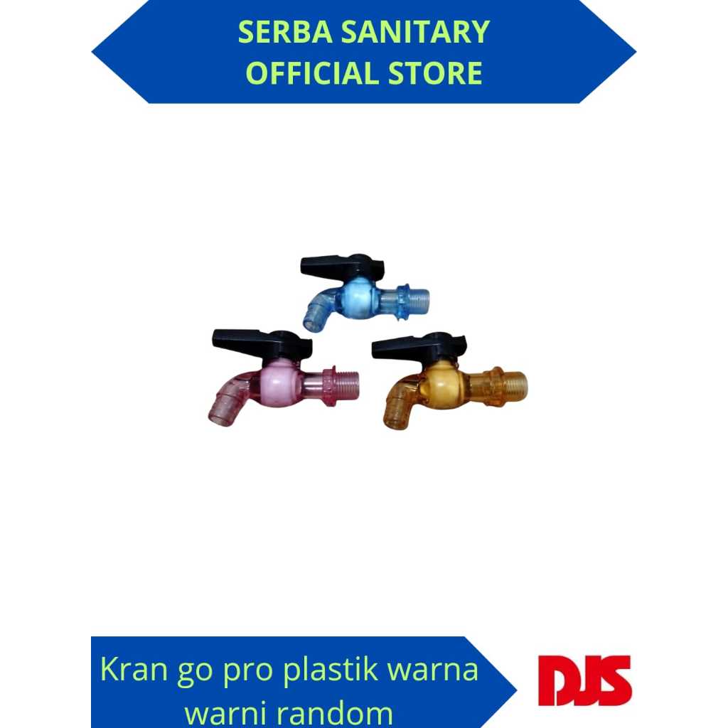 Kran air transaparan warna biru dan merah muda bahan plastik super