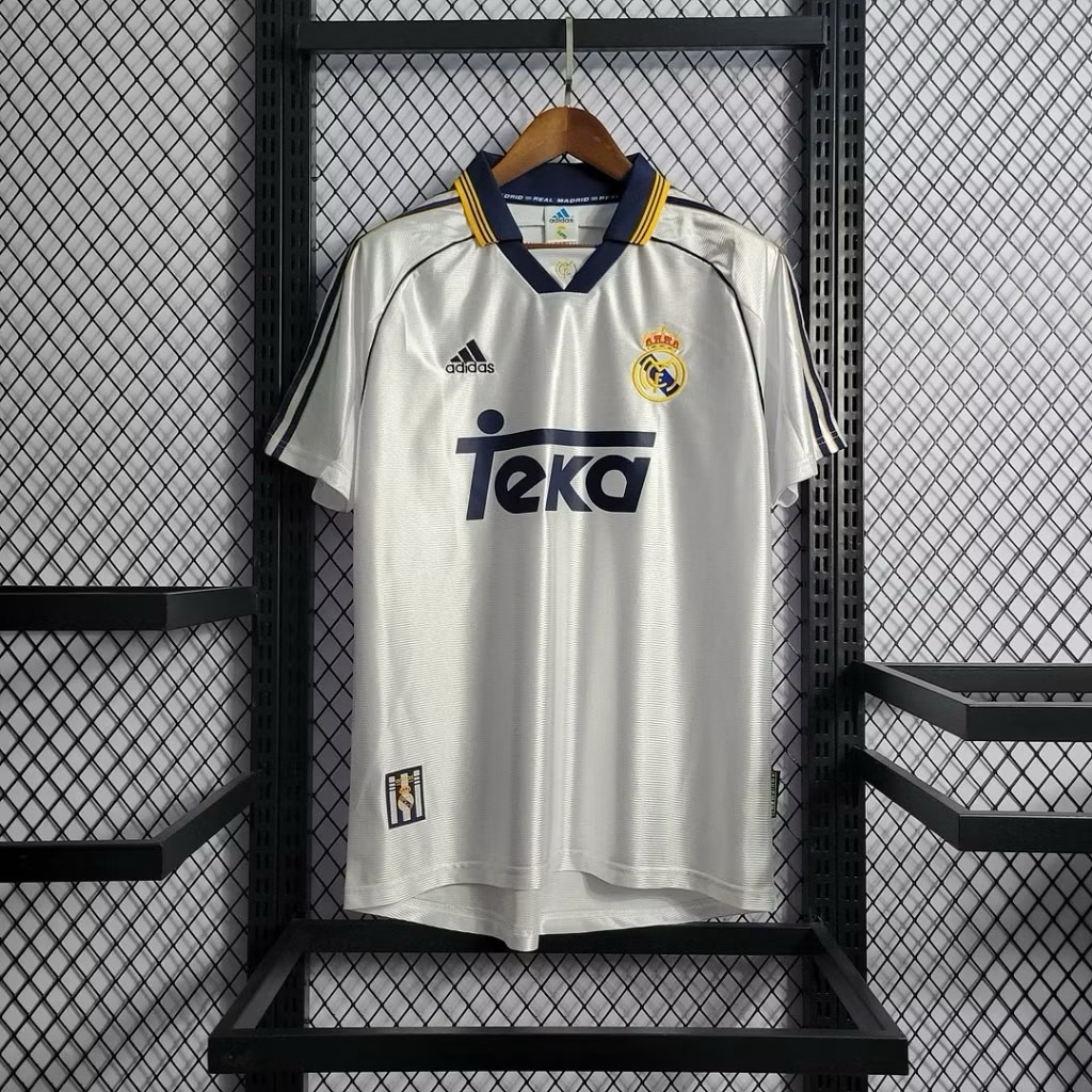 Jersey Retro Real Madrid Home 1999/2000 - Teka Sponsor (Versi Putih)