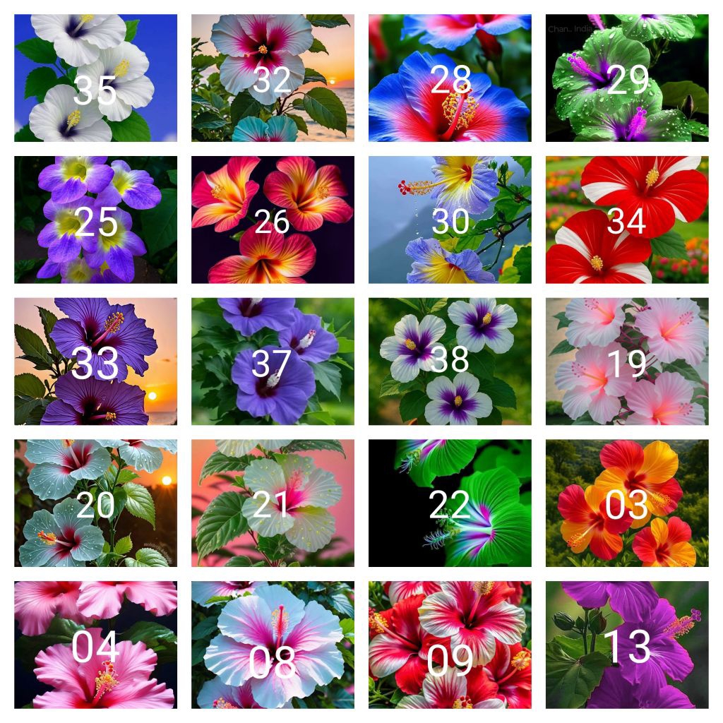 Tanaman hias paket 20 kembang sepatu jenis2x bunga