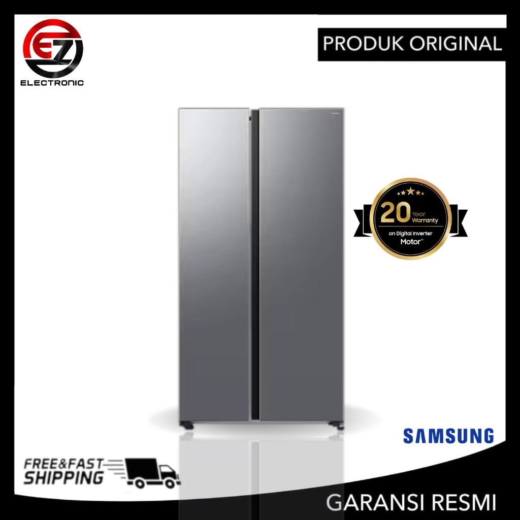SAMSUNG RS70F65QNT/SE Kulkas Side By Side SAMSUNG Kapasitas 647 Liter Smart Things Twist Ice Maker R
