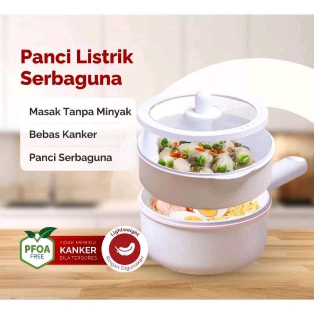 Fry Pan Serbaguna Wajan Penggorengan Anti Lengket Electric Panci Listrik Serbaguna