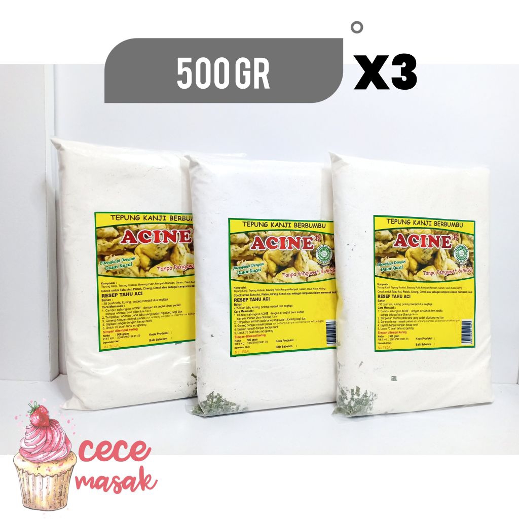 

3pcs Jumbo!!! ACINE Tepung Kanji Berbumbu OLEH-OLEH TEGAL cilok cireng tahu pletok dll