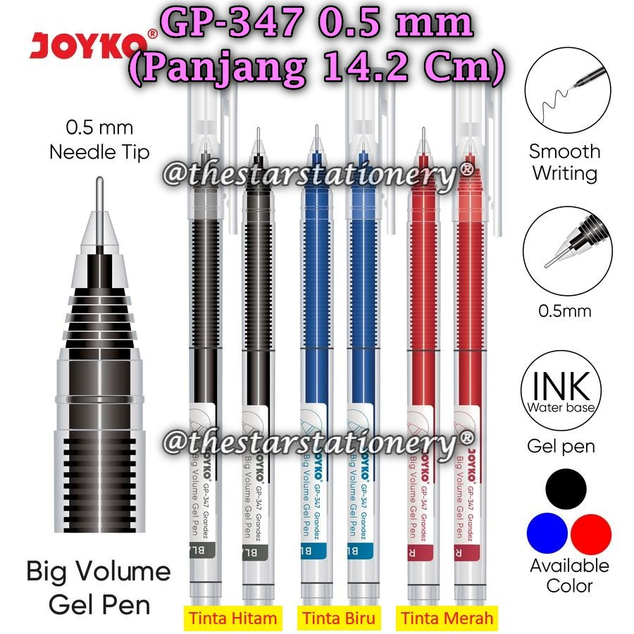 

(1 Biji) GROSIR Bolpen JOYKO GP-347 Grandez 0.5 mm Gel Pen Pulpen Pena Joyko GP-347 0.5 mm (1 Biji)
