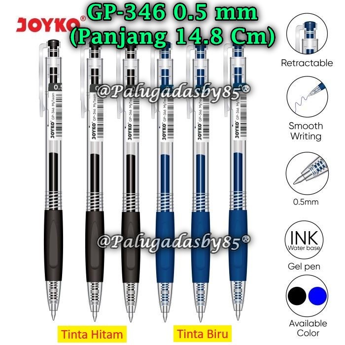 

(1 Biji) Bolpen JOYKO GP-346 MyTeam 0.5 mm / Gel Pen Pulpen Pena Joyko GP-346 My Team 0.5 (1 Biji)
