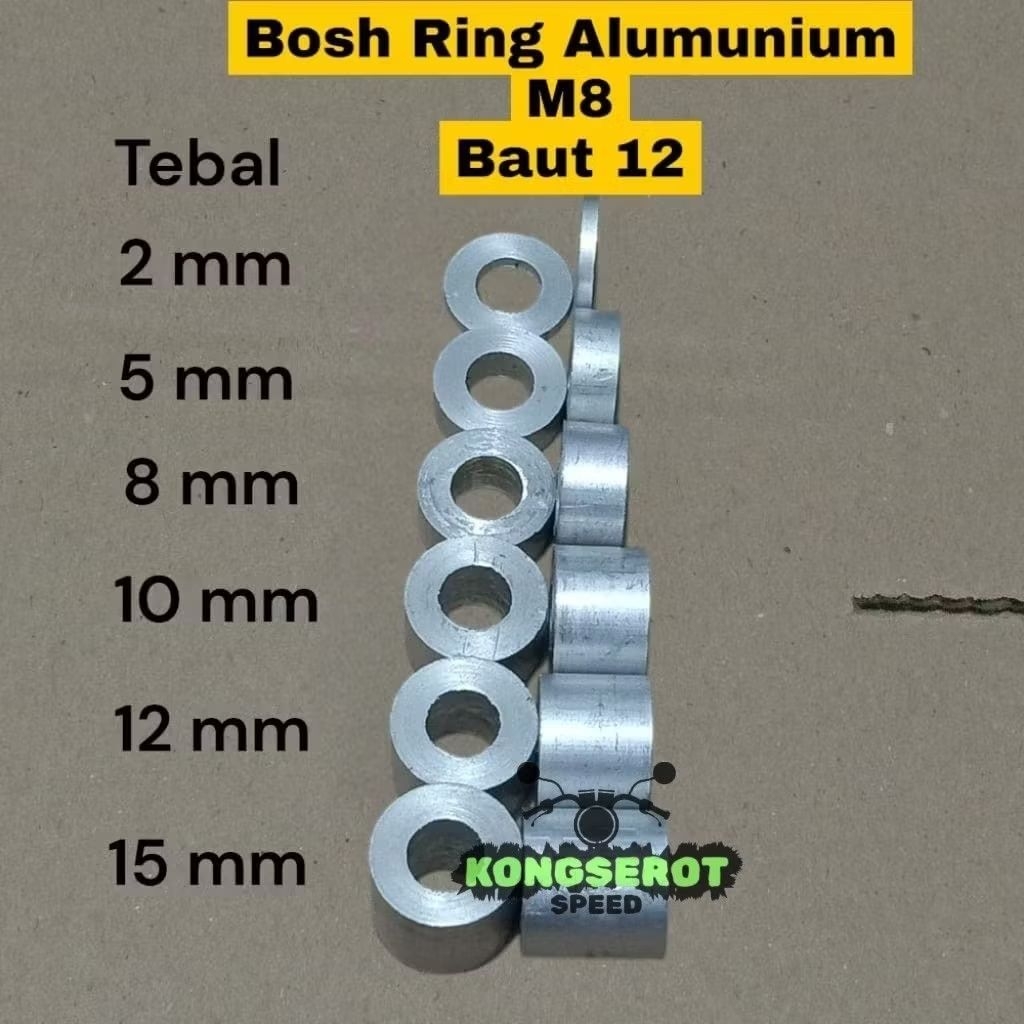 Bosh Ring almunium M8 Baud 12