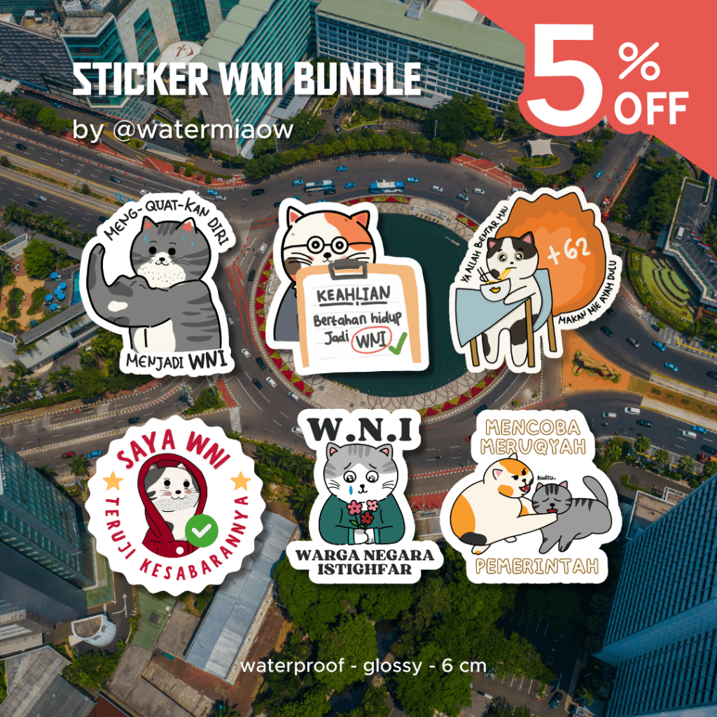 

STIKER WNI CORE BUNDLE| WATERPROOF| BY WATERMIAOW