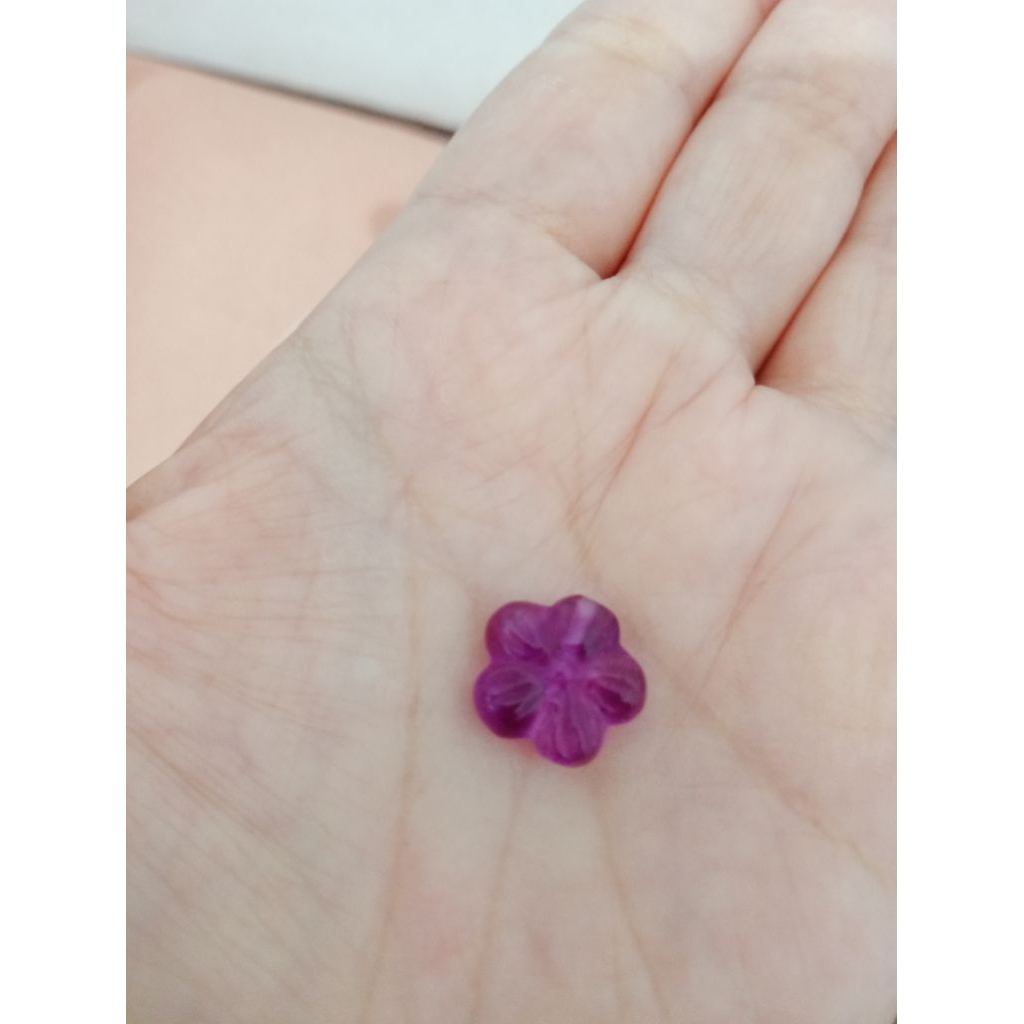 Spacer Batu Fluorite Ungu