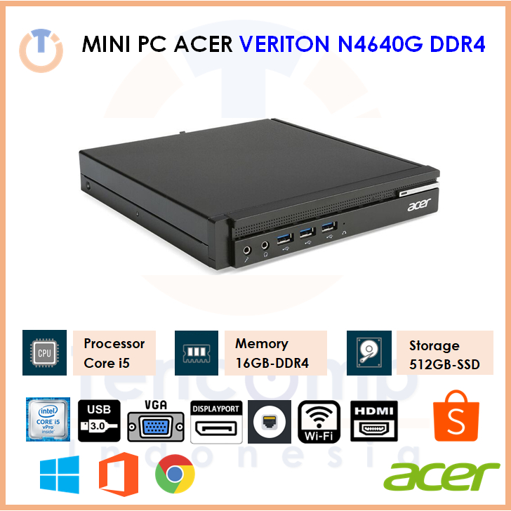 [Like New] Mini PC Acer Veriton N4640G Core i5 Gen 6/7 | 16GB DDR4 | SSD 512GB