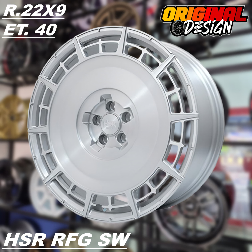 Velg Forged Hsr Ring 22 Pcd 5x112 HSR RFG SW R22 Warna Full Brush Polis