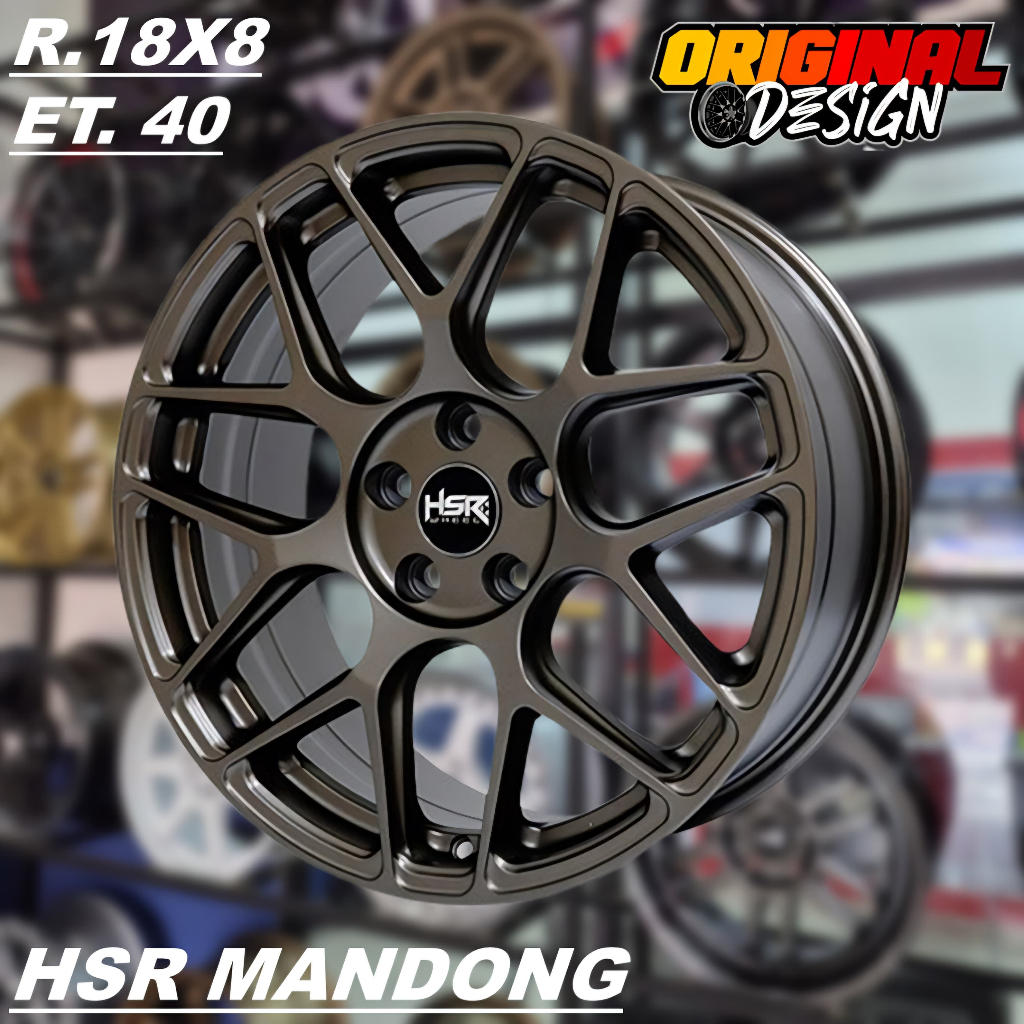 Velg Mobil PEUGEOT, JAGUAR, Ring 18 Pcd 5X108 HSR MANDONG R18 Warna Bronze