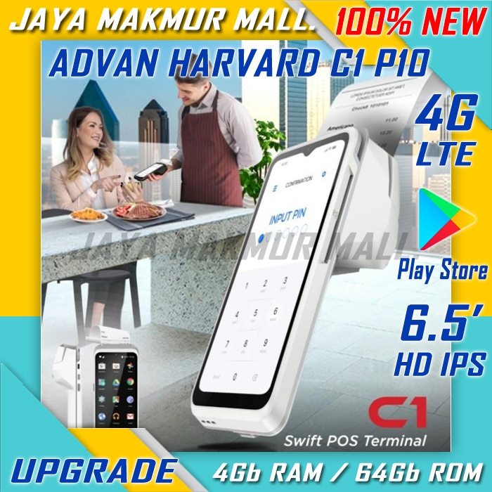 Mesin Kasir Android ADVAN HARVARD C1 P10 4G LTE 2Gb Ram/32Gb Rom | 4Gb Ram/64Gb Rom (Upgrade) Play S