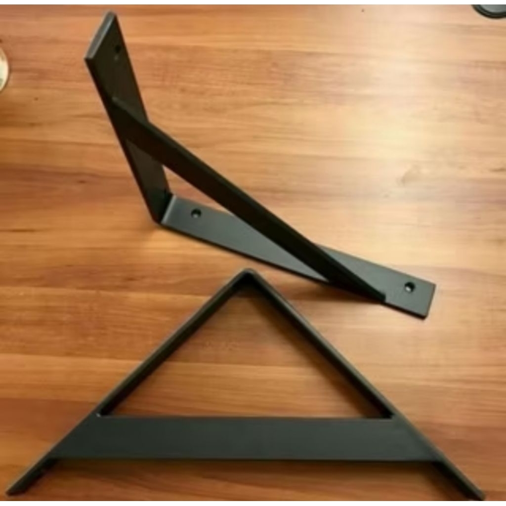 rak besi siku rak ambalan rak buku segitiga - 10x15cm