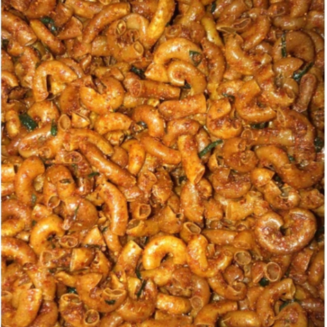

Makaroni cikruh kriuk pedas gurih daun jeruk kemasan mini