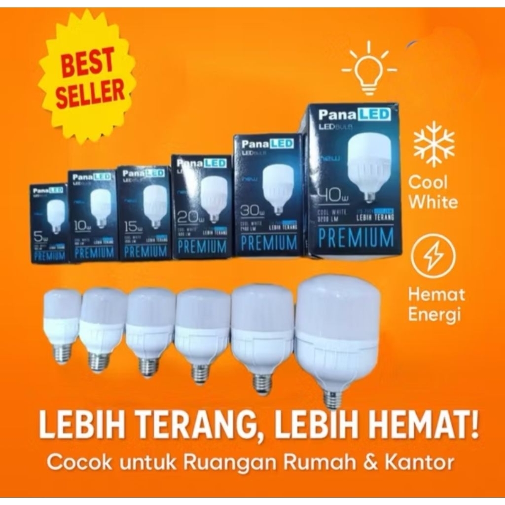 Panaled Lampu LED 50 Watt Putih Murah & Terang By Luby
