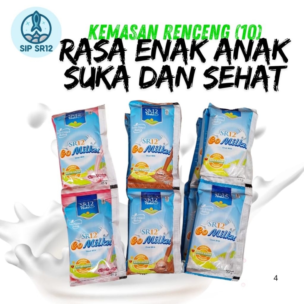 

(1Renteng) GoMilku SR12 Susu Kambing Etawa Sachet 10 Sachet Mengatasi Berbagai Masalah Kesehatan