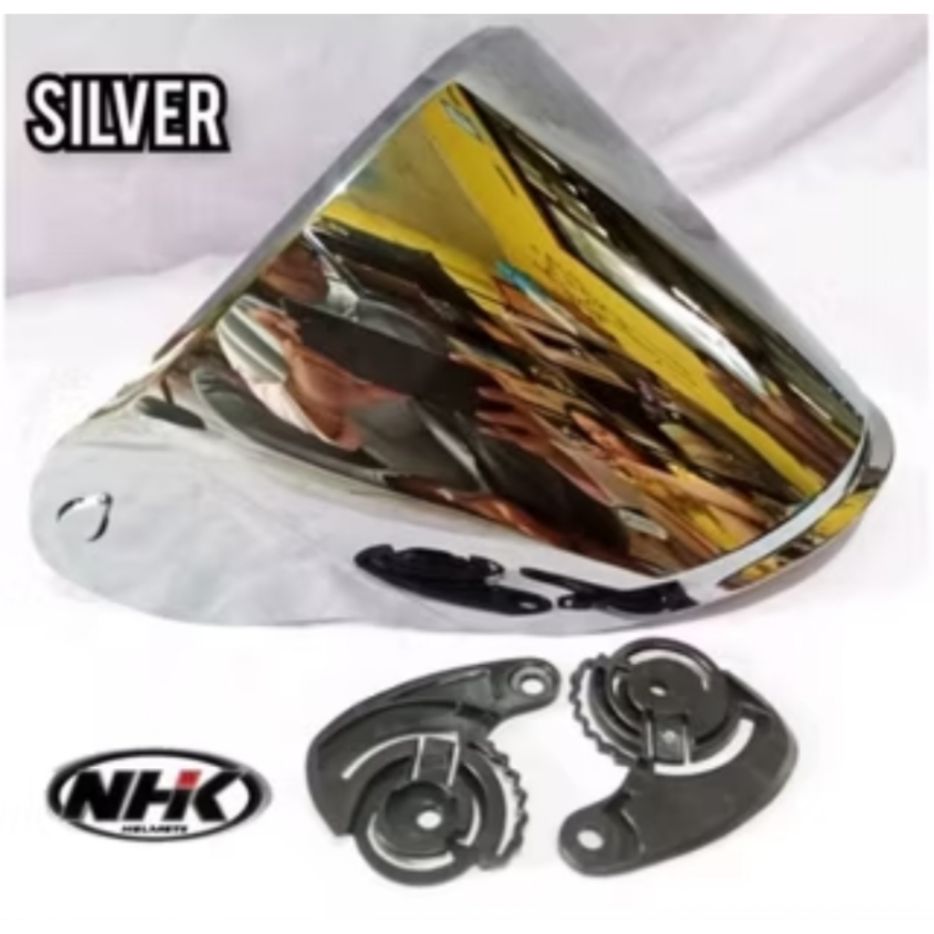 NHK Kaca Helm R6 Plat Datar Paket Ganteng Plus Racet Visor untuk Model NHK R6