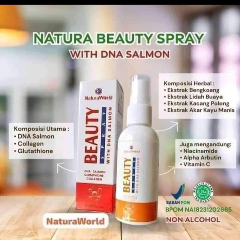 [PROMO] SPRAY DNA SALMON ANTI AGING DENGAN GLUTATHIONE COLLAGEN VITAMIN C BPOM ASLI 100 PERSEN