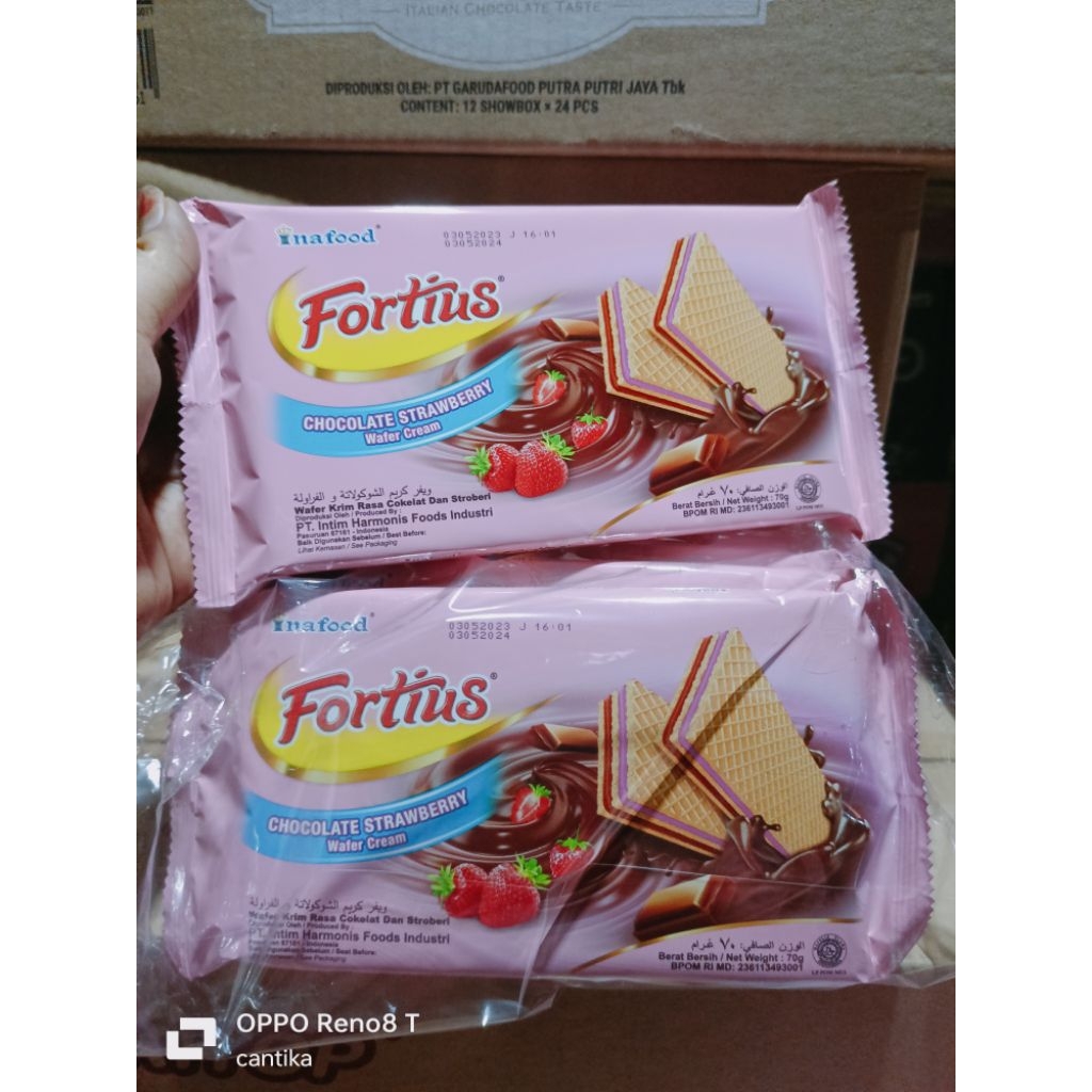 

Wafer cream fortius 70gr 1 dus isi 30 pcs