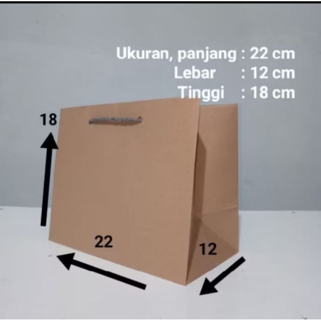 

paper bag murah paper bag polos paper bag R5 langsep 22x12x18
