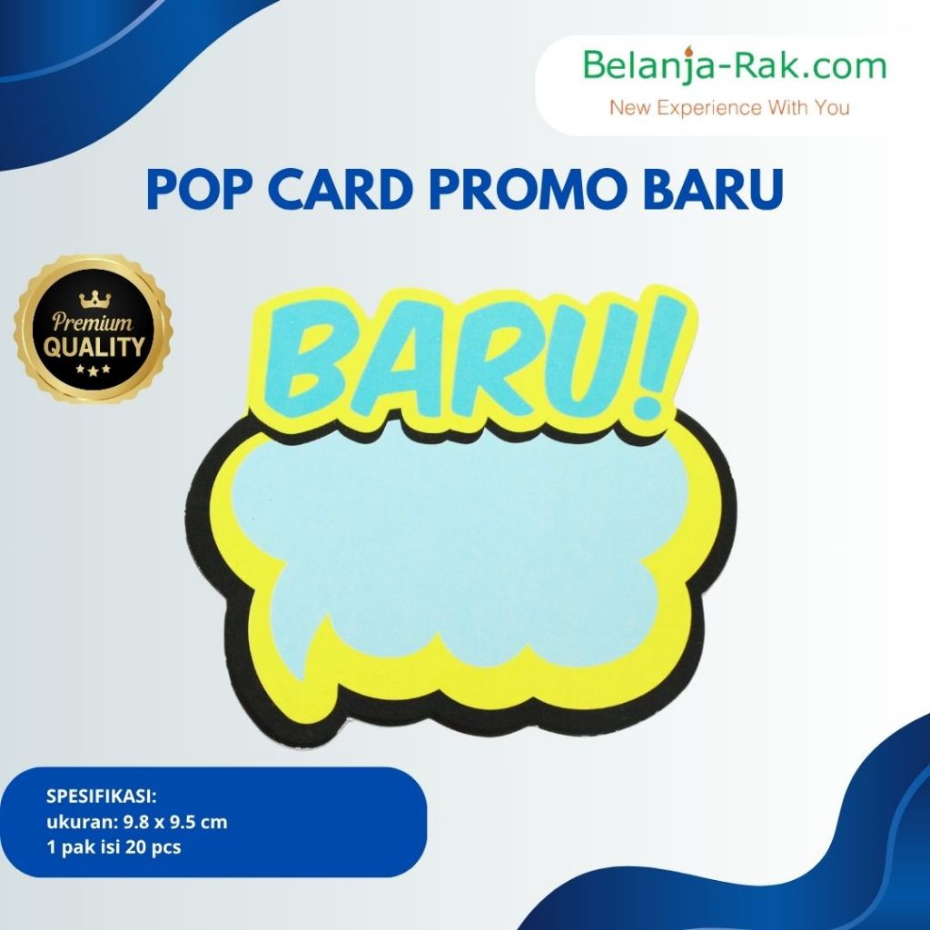 

Pop Card BARU kertas promo Popcard 1 Sisi isi 20pcs