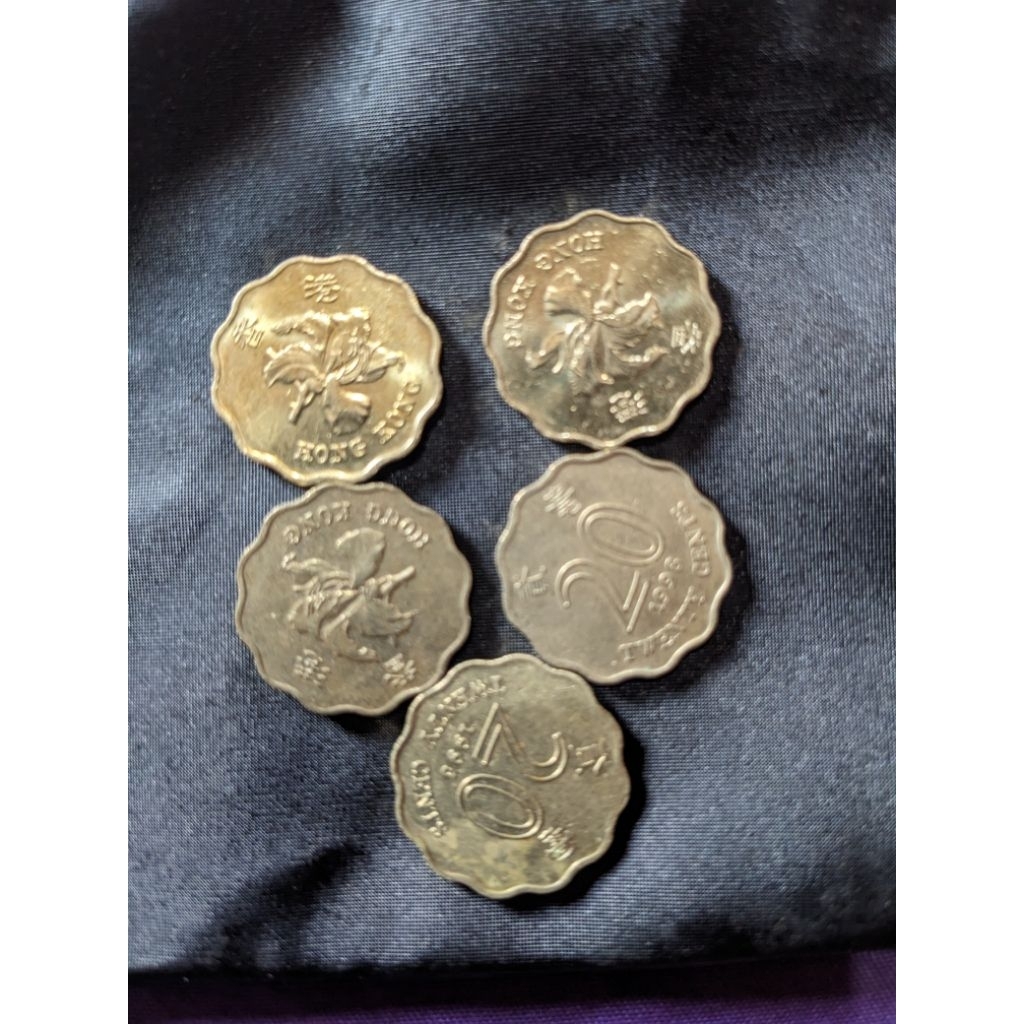 5 keping koin 20 cent hongkong