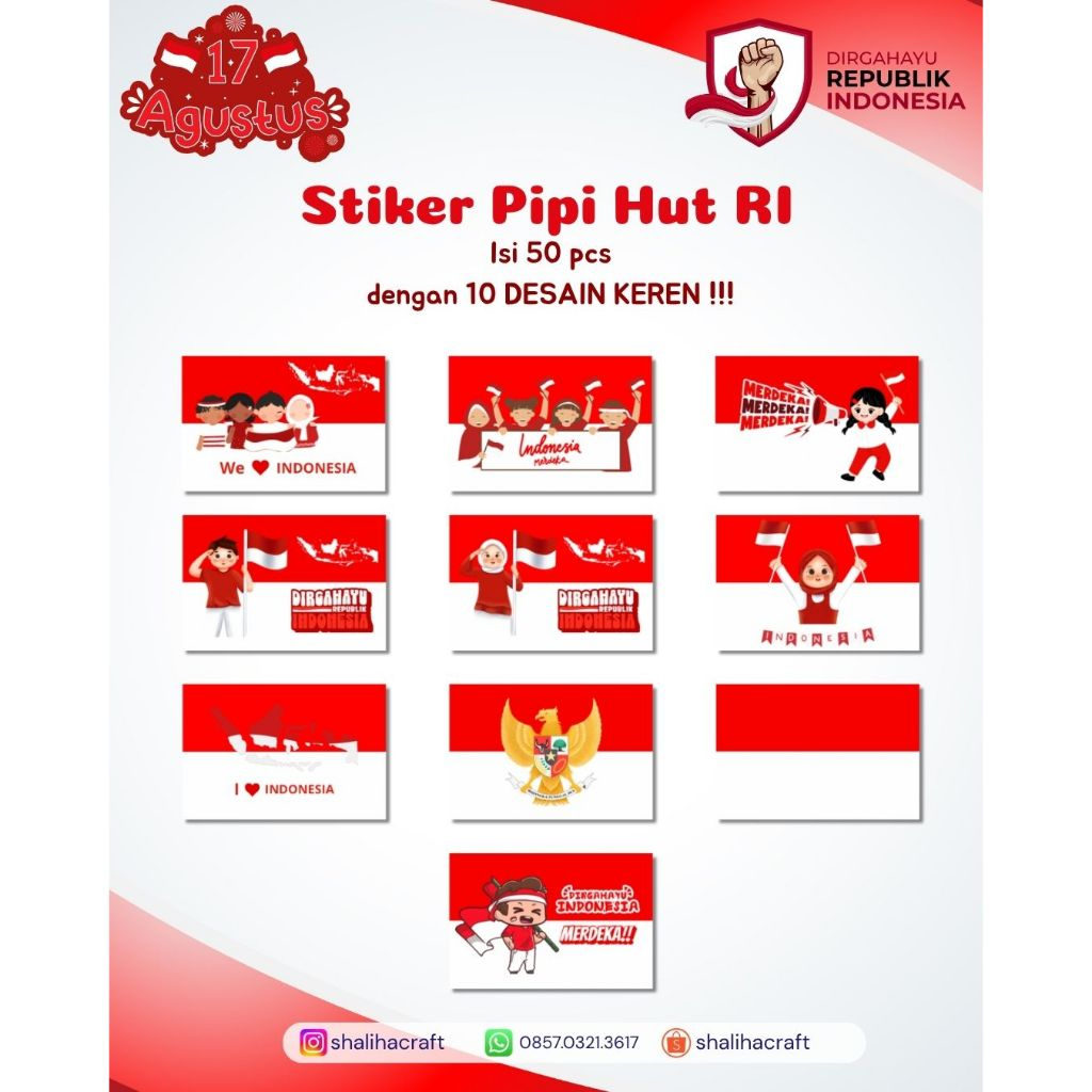 

Stiker Pipi Bendera HUT RI Anti Air & Luntur