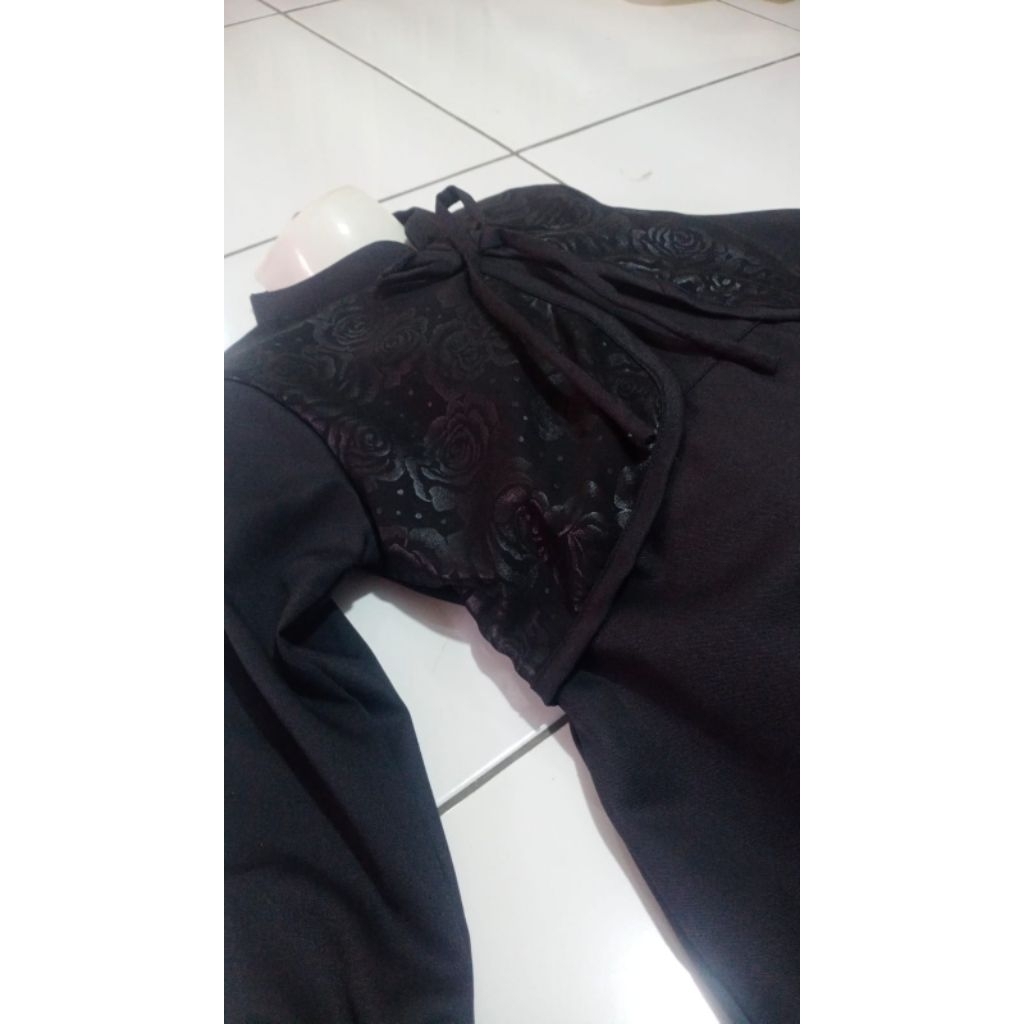 gamis hitam rompi/gamis anak perempuan/gamis abaya