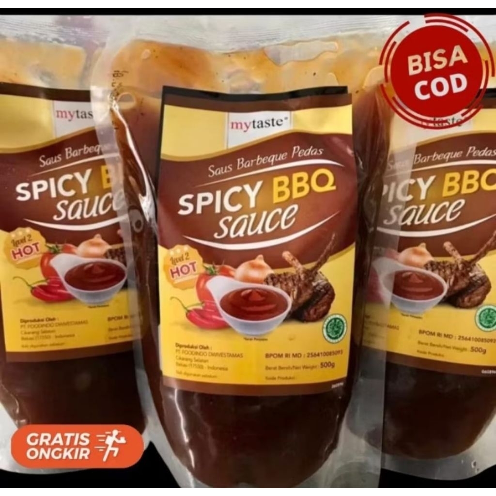 

MyTaste | My Taste Spicy Barbeque saus | BBQ sauce | Saus Pedas level 2 dan 3 500gr