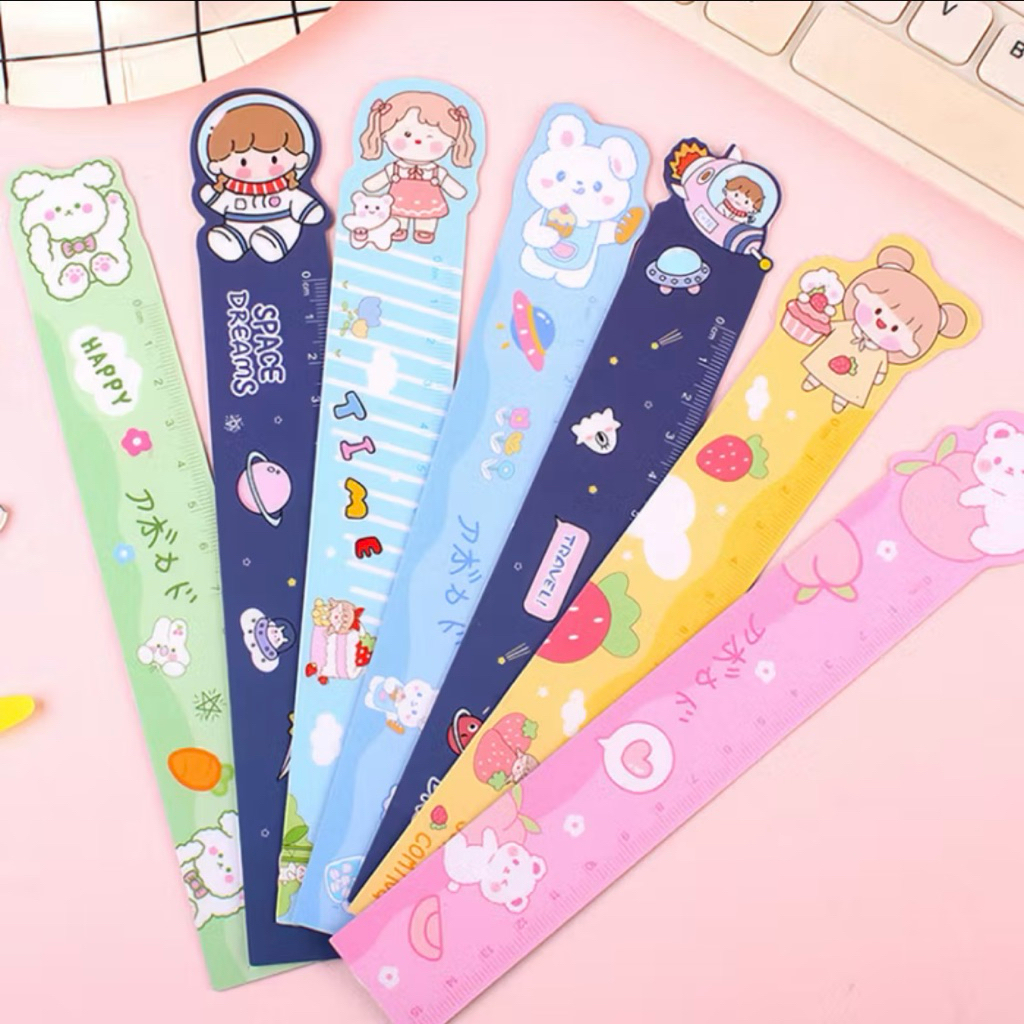 

Pengaris Sekolah Kantor Motif Lucu 15cm Lentur Flexibel Anti Patah