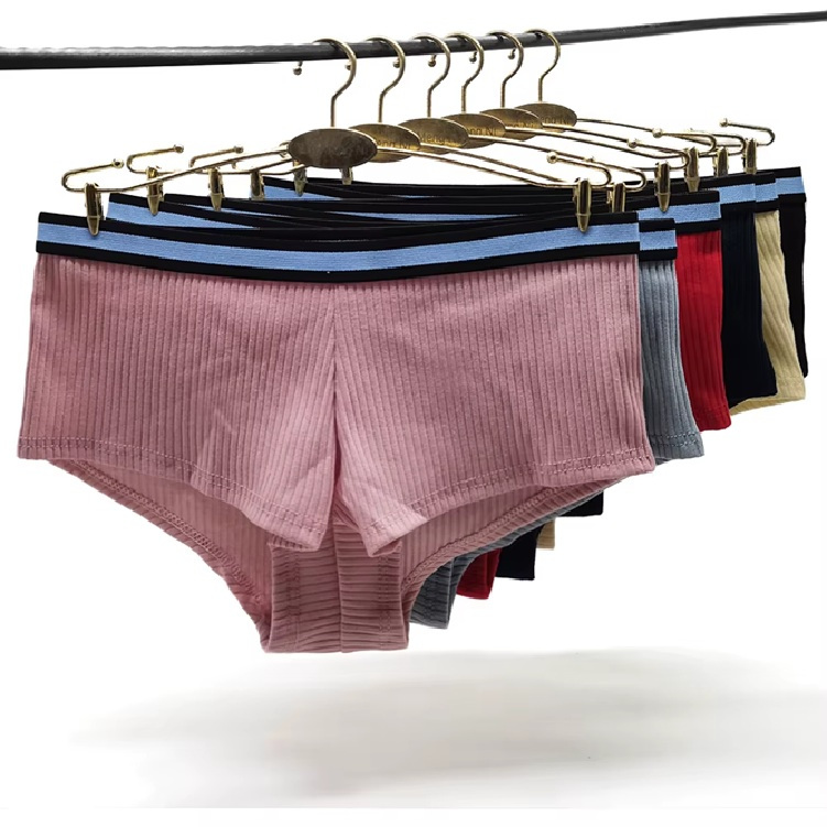 CELANA DALAM WANITA - CD BOXER PREMIUM 95% KATUN RIBBED TINGGI PINGGANG 89715