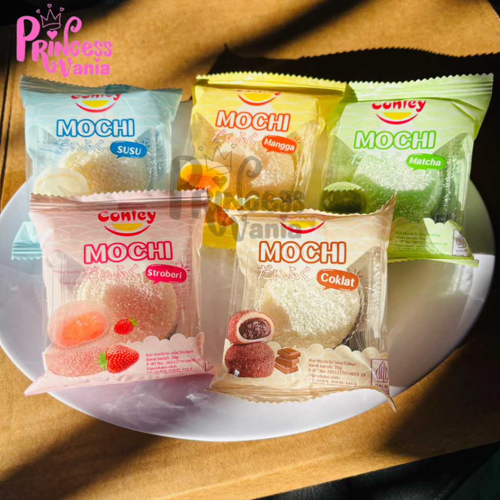 

CONLEY MOCHI SATUAN ANEKA RASA TABUR KELAPA 30GR KUE VIRAL KENYAL LEMBUT