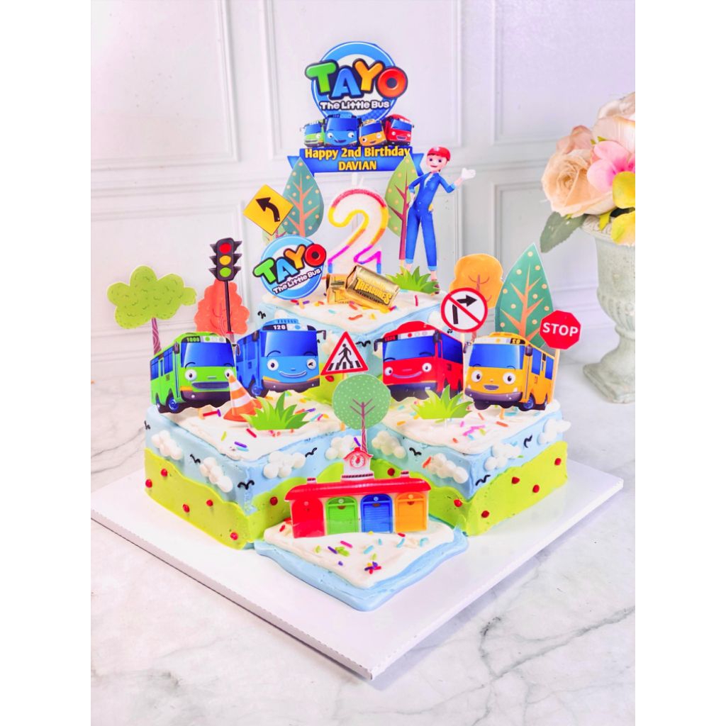 

kue ulang tahun anak birthday baby shark topper cake