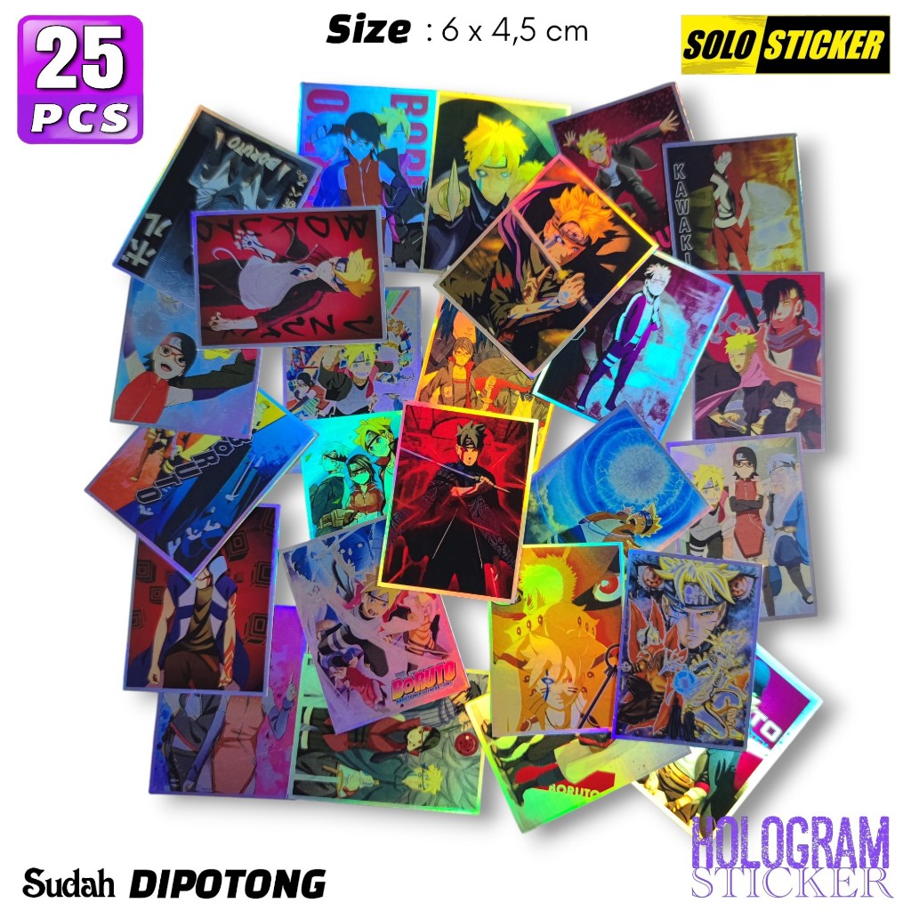 

Stiker Anime Boruto Paper Hologram Waterproof Sticker Dekorasi Koper Laptop Casing Handphone Tumbler