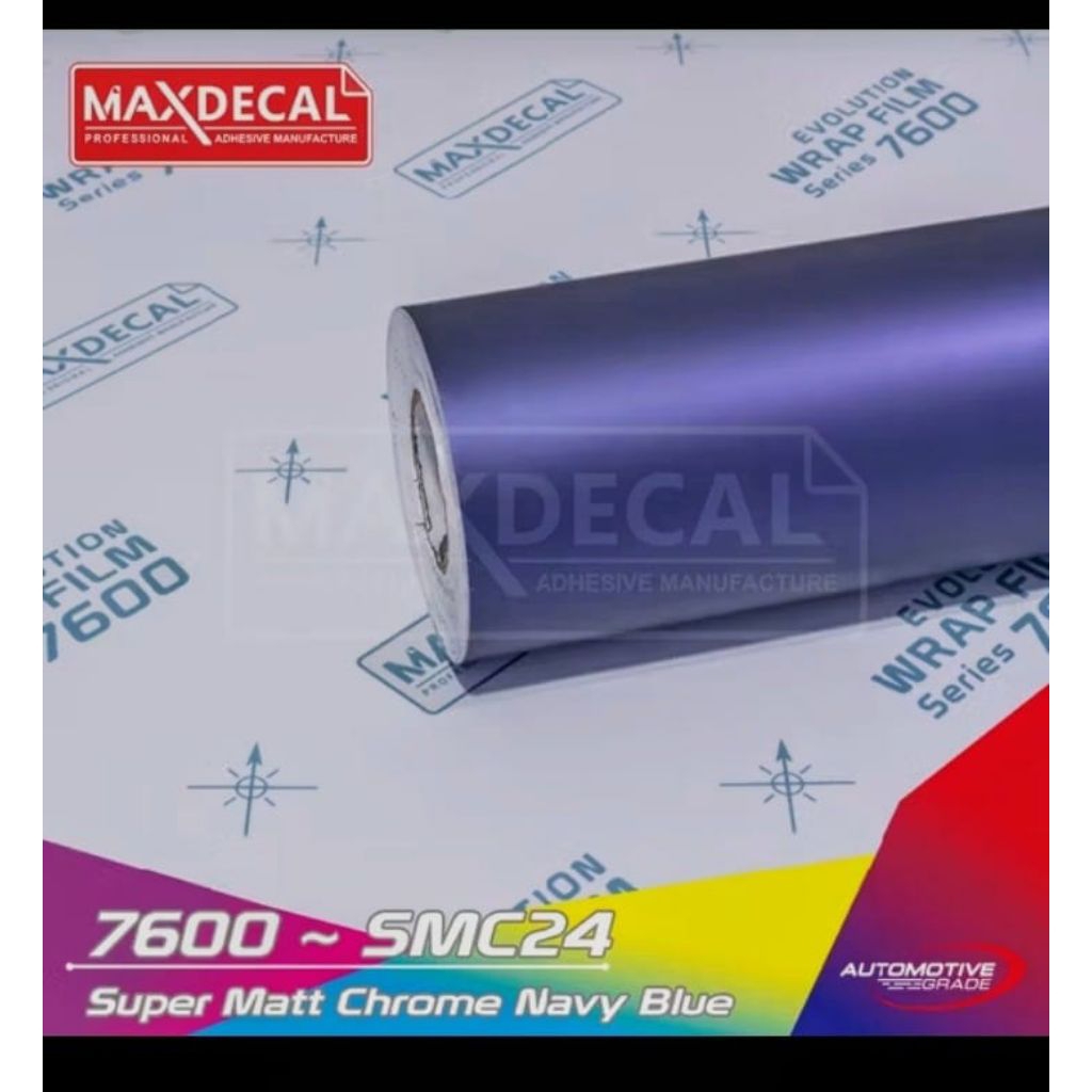 Skotlet stiker motor biru navy metalic doff