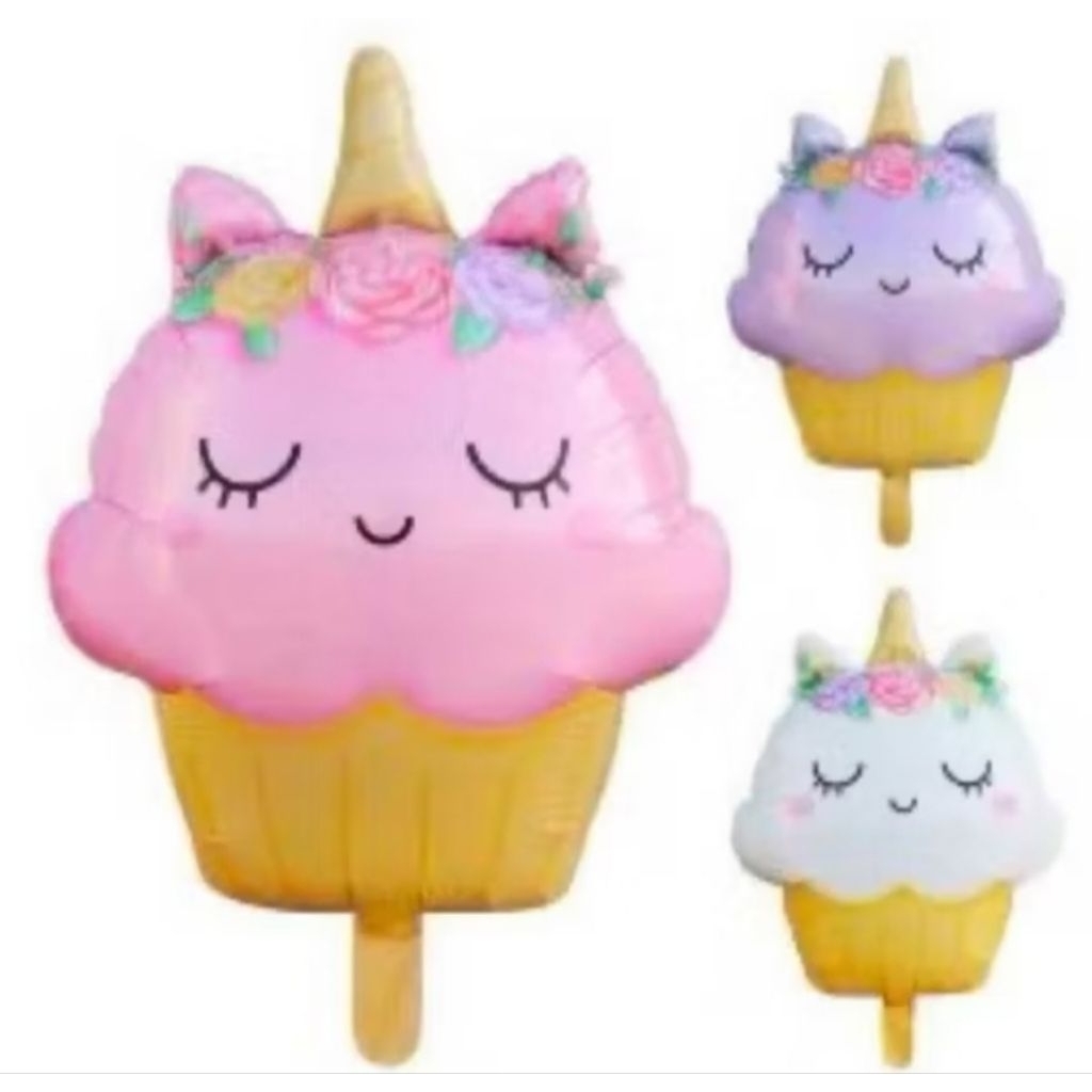 Balon Foil Karakter Cup Cake.