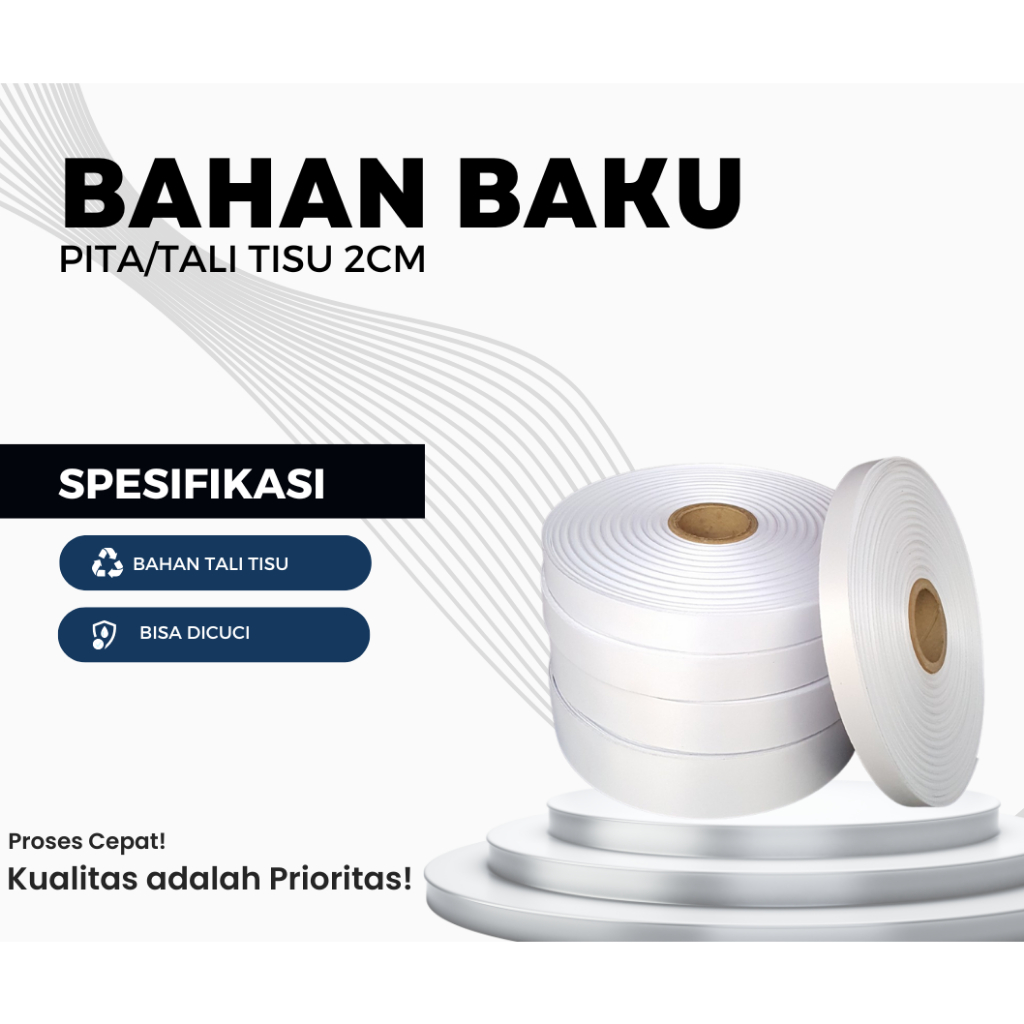 

Pita Tali Tisu Bahu Baku Pita/Tali 2CM