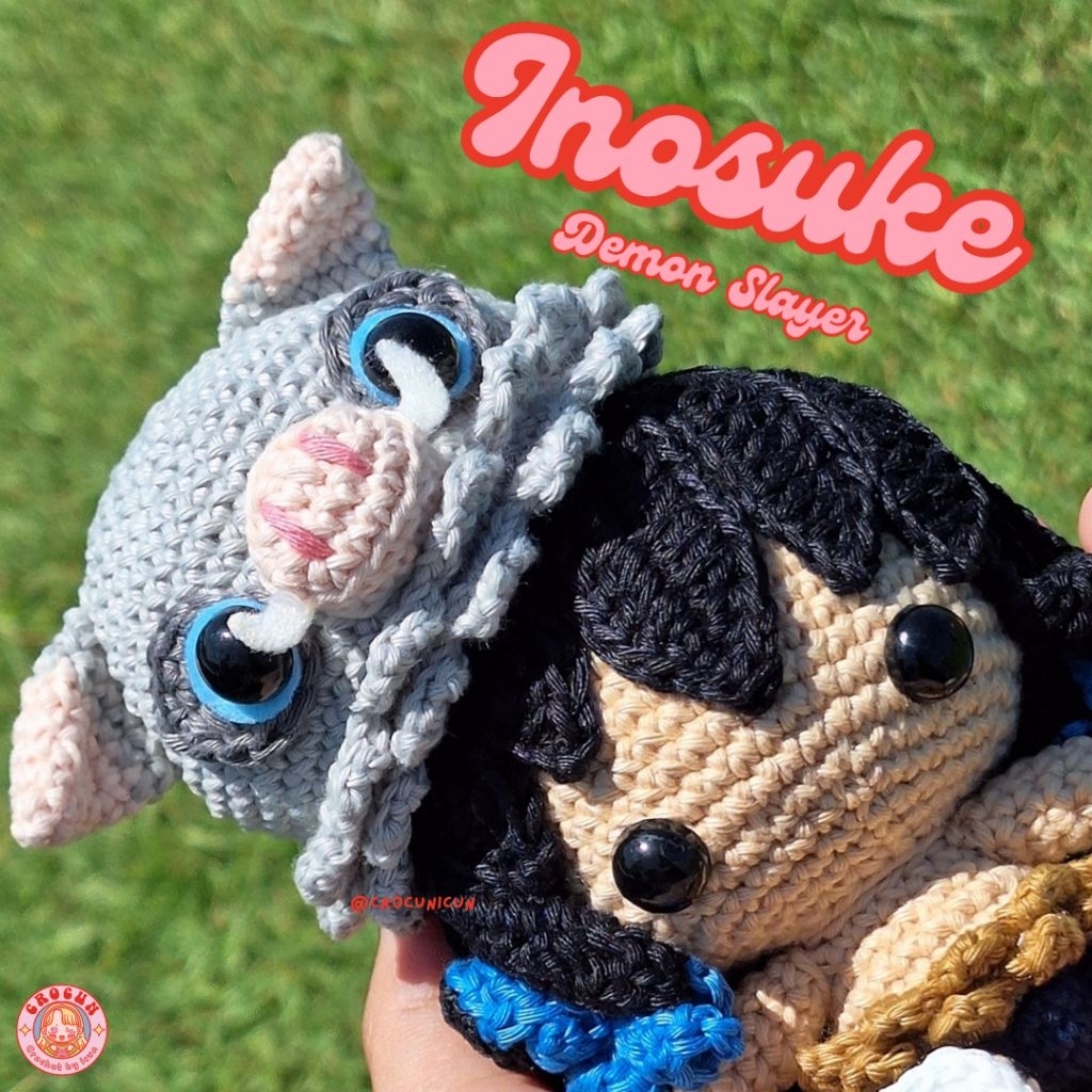 Inosuke (Demon Slayer) | Inspired Amigurumi Doll - Crochet